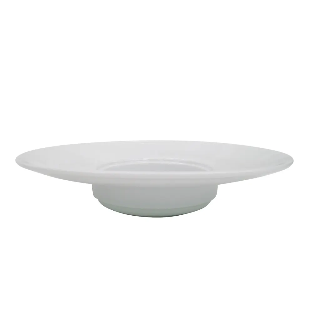 CACChina HMY-122 Harmony Pasta Bowl, 7 Oz, 10" Dia x 2" H, Round Wide Rim, White Porcelain - Dozen
