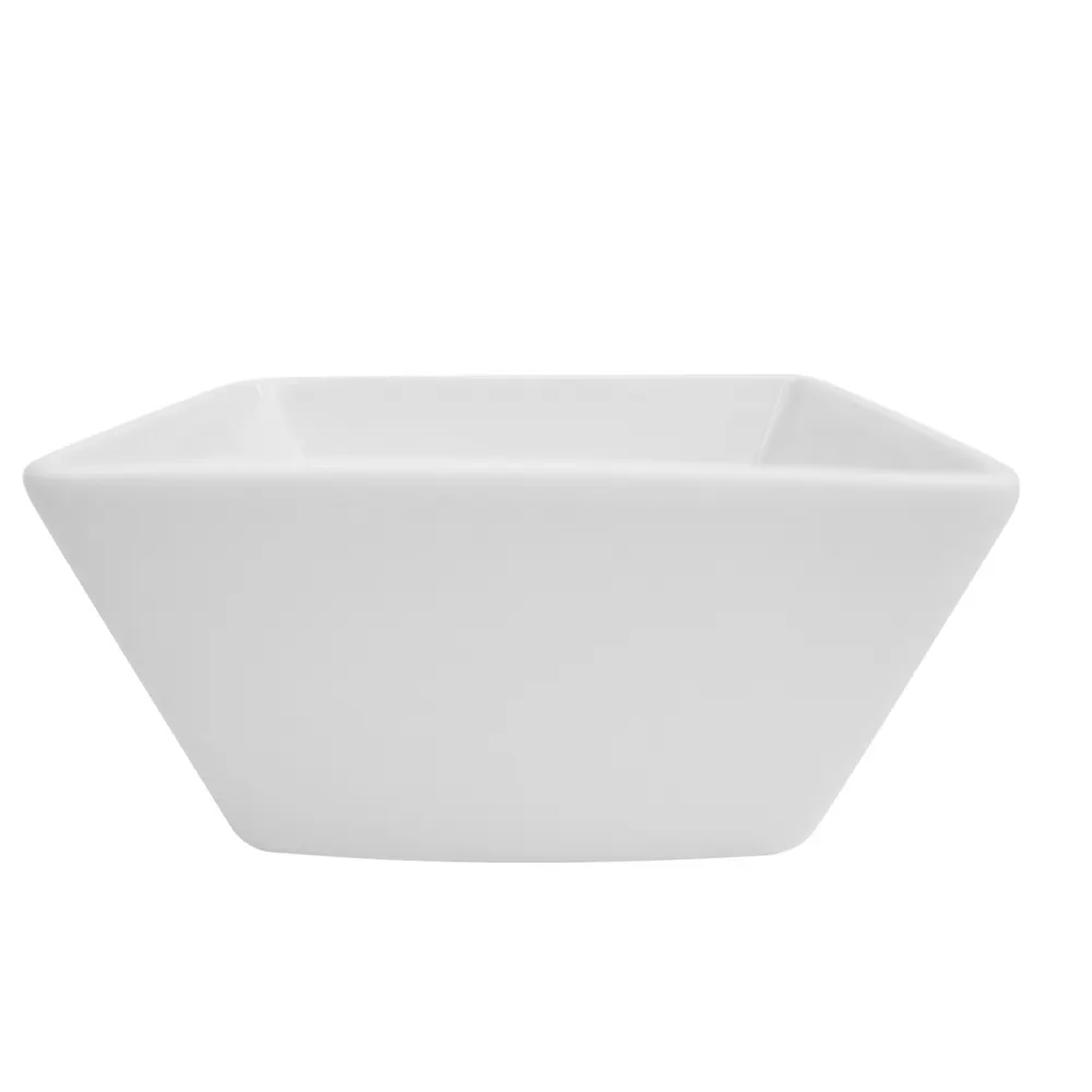 CAC China KSE-DB3 Kingsquare Bowl, 4 Oz, 3-1/4"L x 3-1/4"W x 2"H, Porcelain, SuperWhite - Dozen