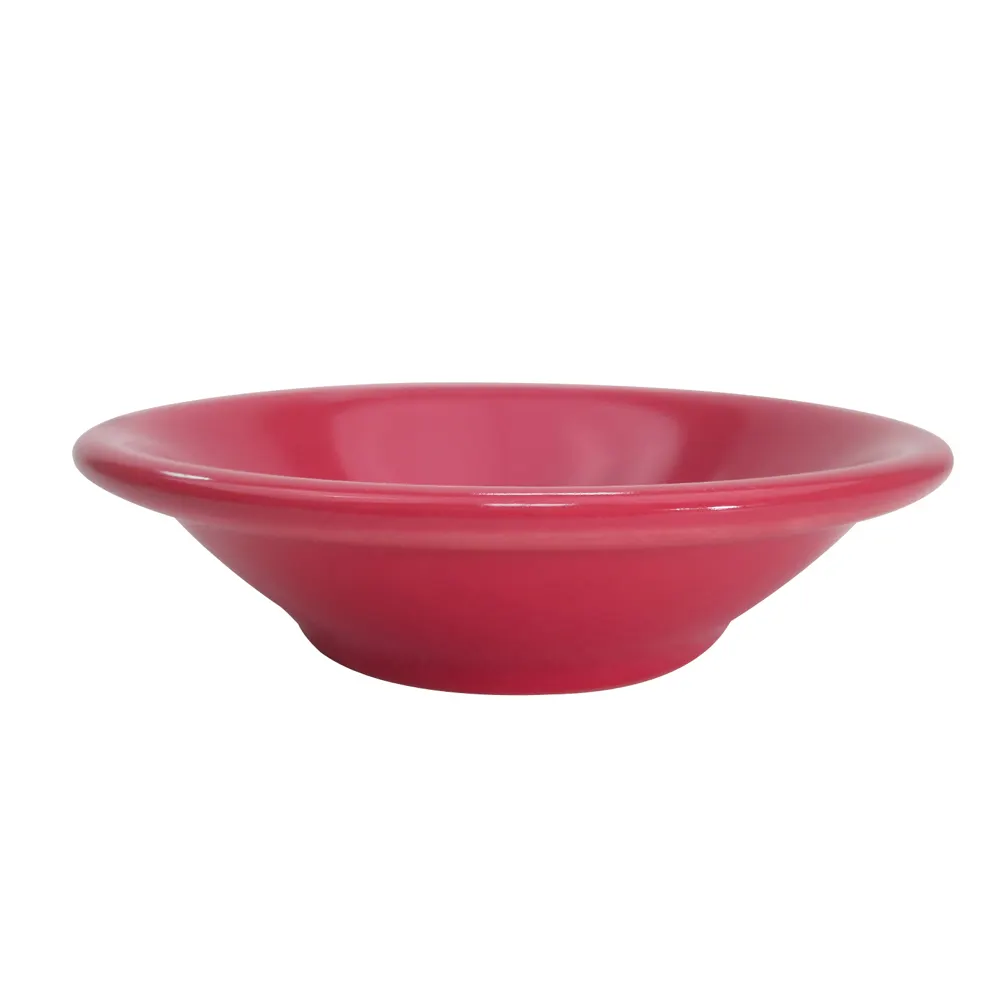 CACChina LV-11-R Fruit Dish, 4-3/4 Oz., 4-3/4" Dia., 1" H, Round Red Stoneware Ceramic - Dozen