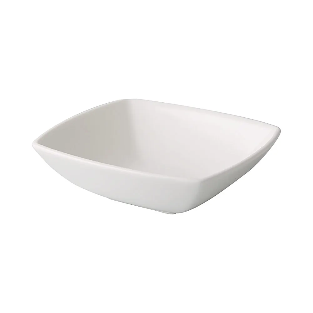 CACChina NGA-B4 - Bone White Square Bowl, 7 Oz, 4-1/2" L x 4-1/2" W x 1-1/2" H, Safe, 1 Dozen