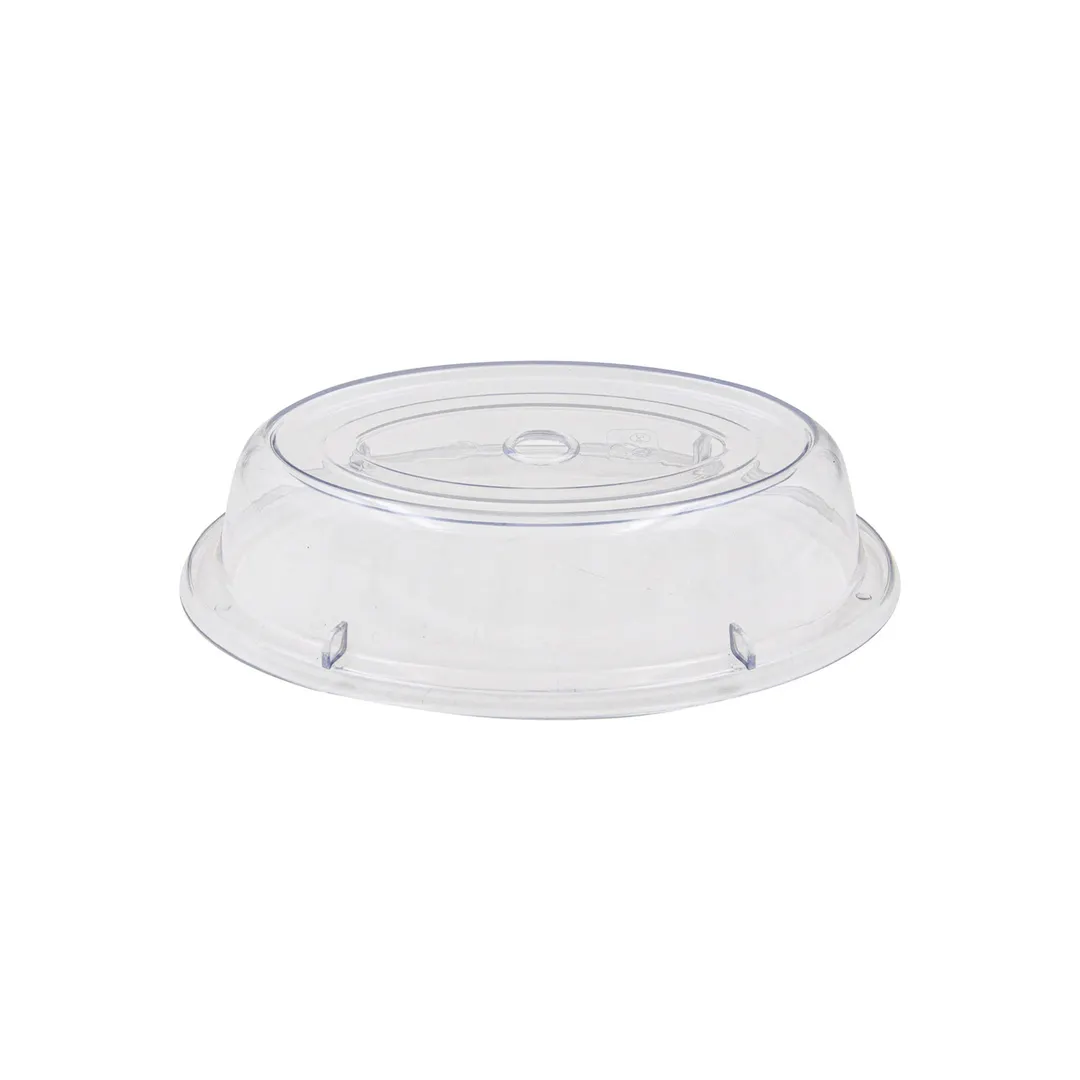 CAC China PPCO-13 Plate Cover, 12" Oval, Clear Polycarbonate, Stackable