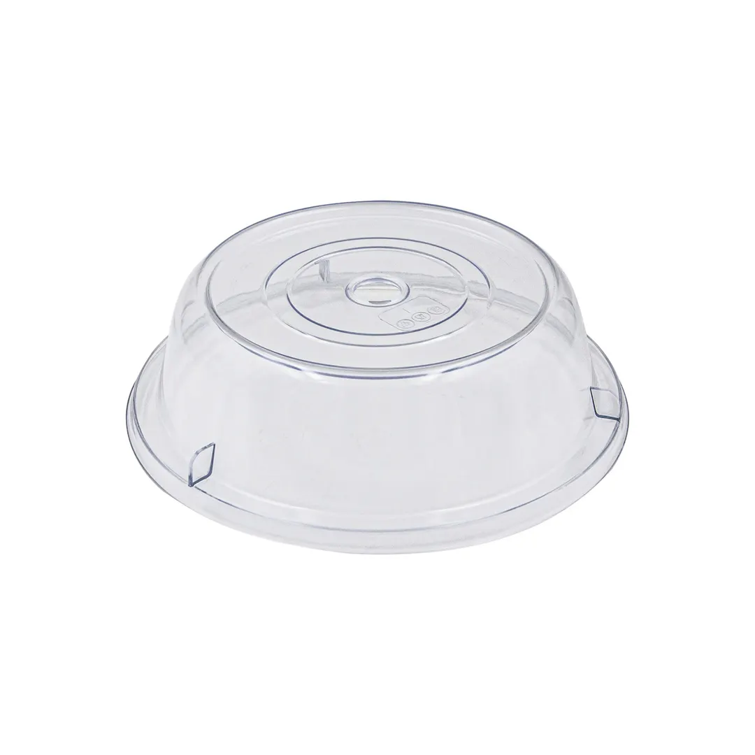 CACChina PPCO-20 Plate Cover - 11" Round, Clear Polycarbonate, Stackable, 10-11" Diameter