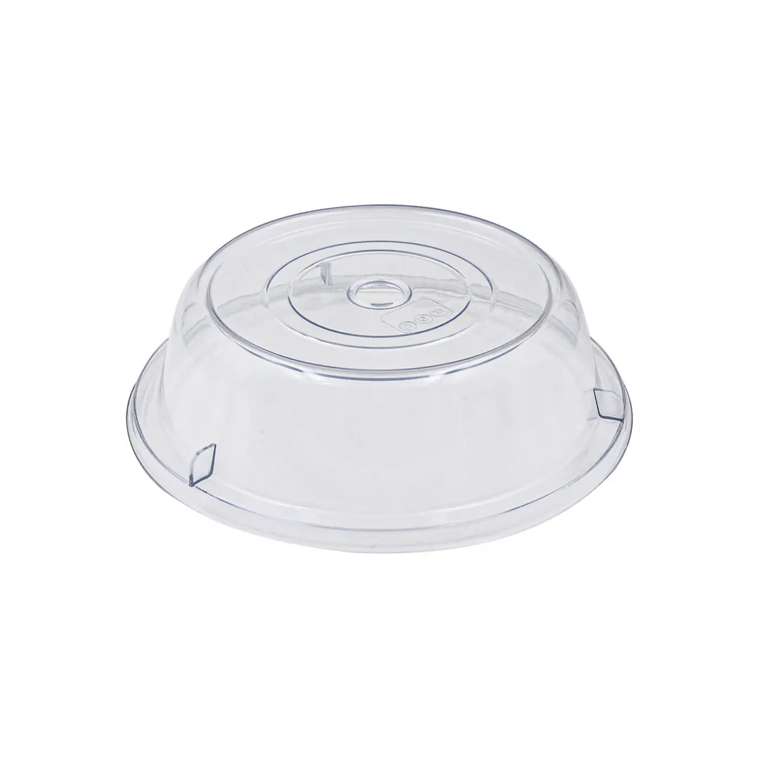 CACChina PPCO-21 Plate Cover – 12" Round, Clear Polycarbonate, Stackable, 12" Diameter