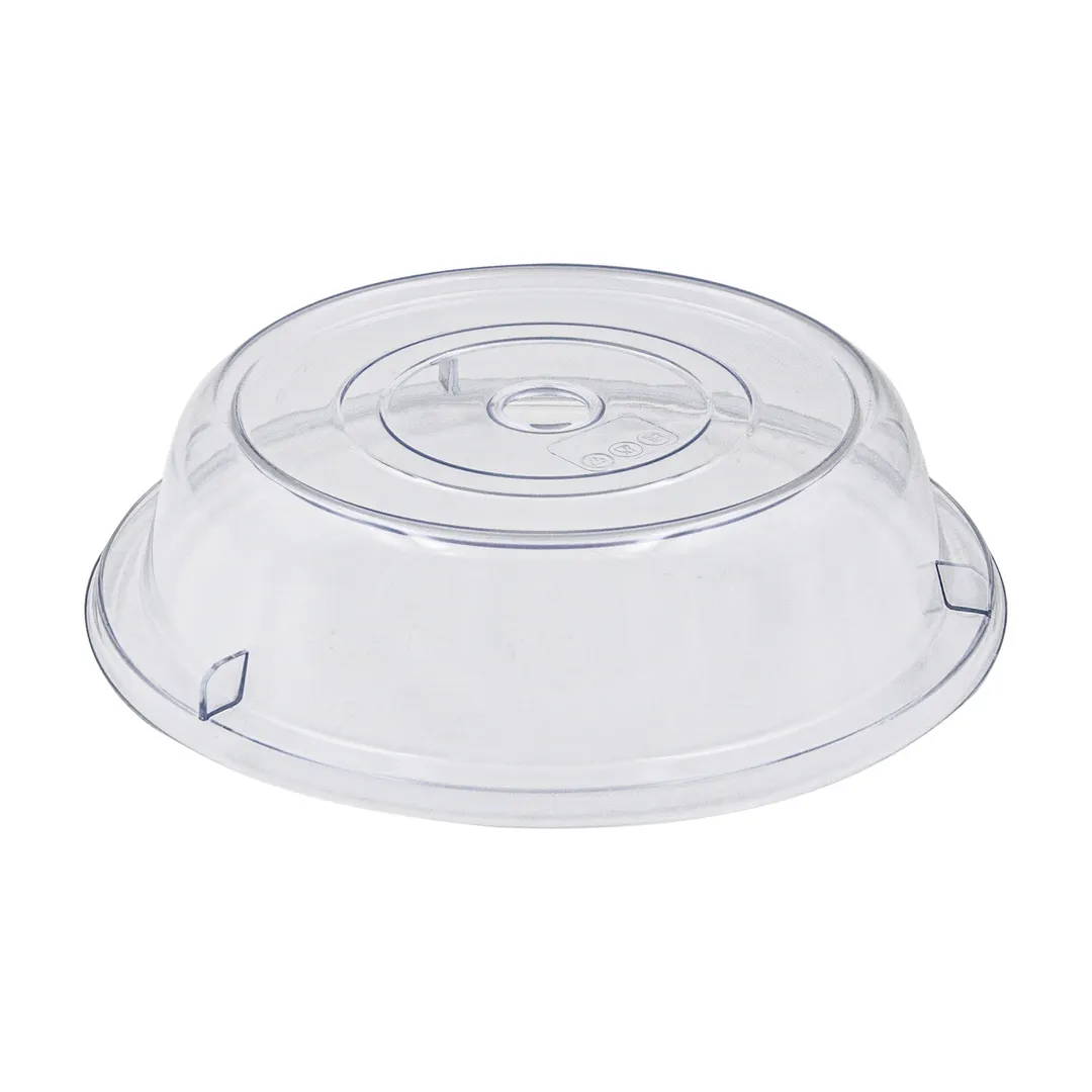 CAC China PPCO-25 Plate Cover, 14" Round, Clear Polycarbonate, Stackable, 12-14" Size