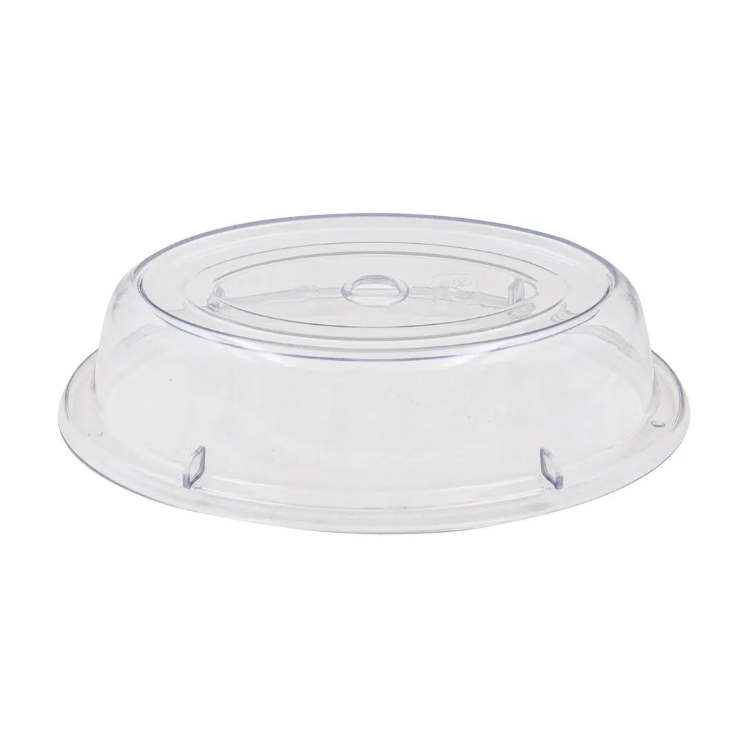 CAC China PPCO-41 Plate Cover, 14" Oval, Clear Polycarbonate, Stackable, 12"+ Size
