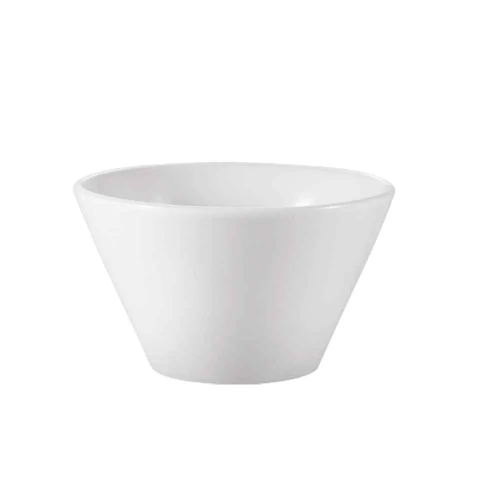 CAC China RCN-V46 Bowl, 7 Oz., 4" Dia. x 2-1/4" H, Round V Shape, Porcelain, Super White - Dozen