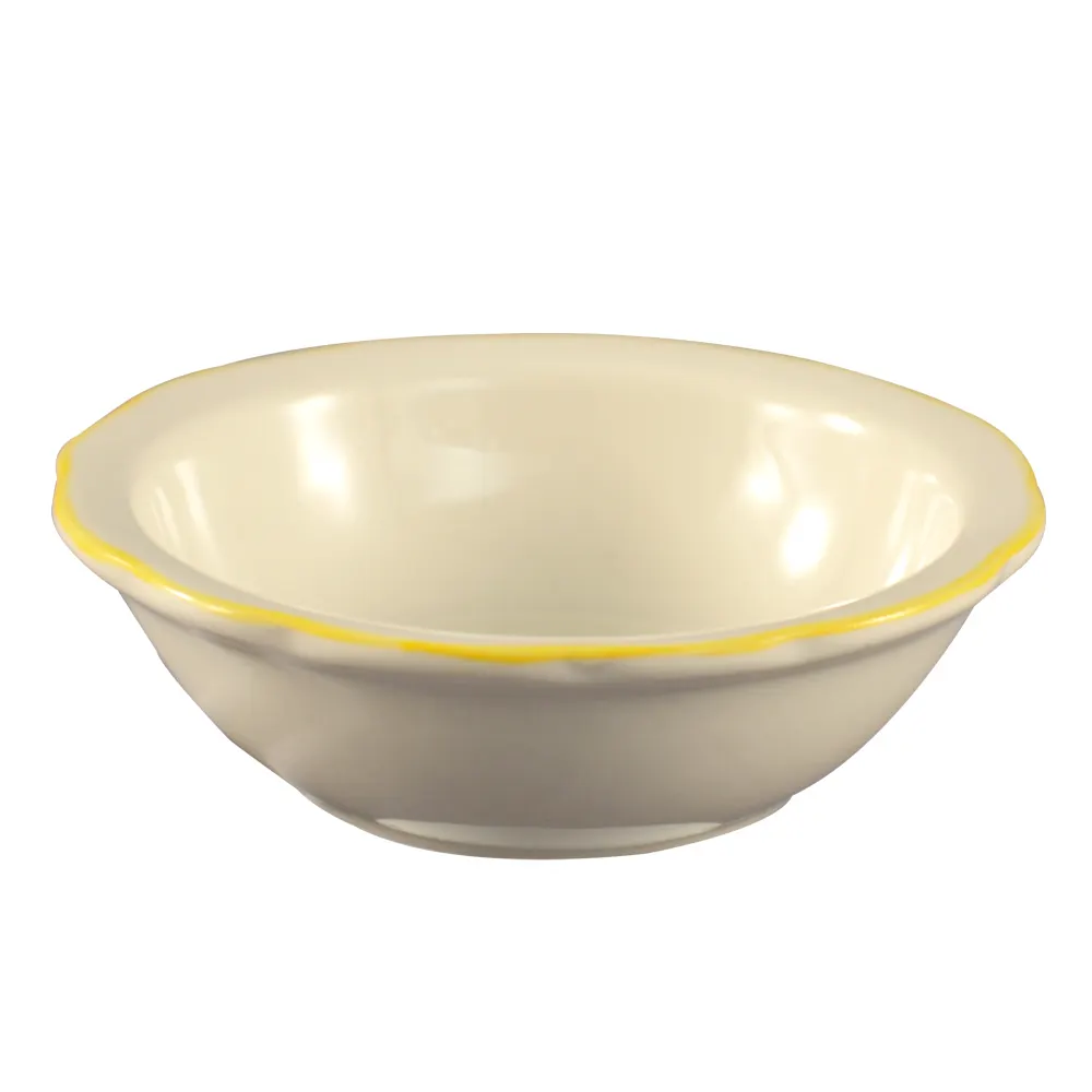 CAC China SC-11G Seville Fruit Dish, 5 oz., 4-3/4" Dia., 1-3/8" H, Gold Band Ceramic – 1 Dozen