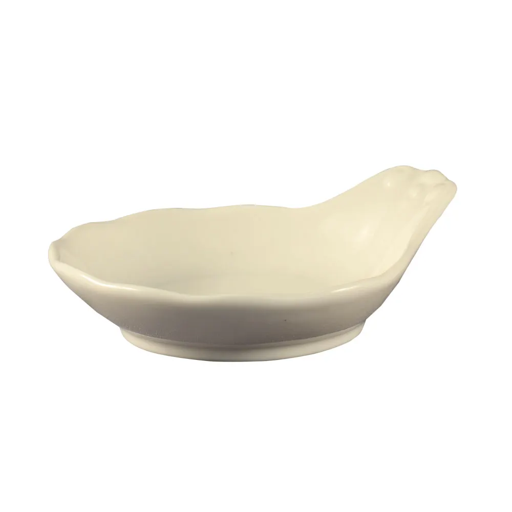 CAC China SOH-43 Soho Fruit Bowl, 4oz, 6" L x 5-1/4" W x 1-1/4" H, Round, Ceramic, White - Dozen