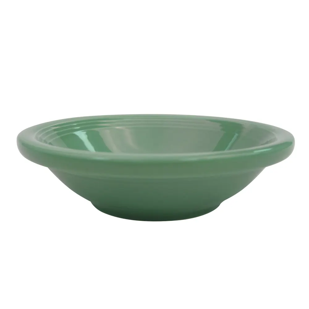 CAC China TG-32-G Tango Fruit Dish, 4" Round, 3 oz, Green Porcelain, 4" Dia, 1-1/8" H - Dozen