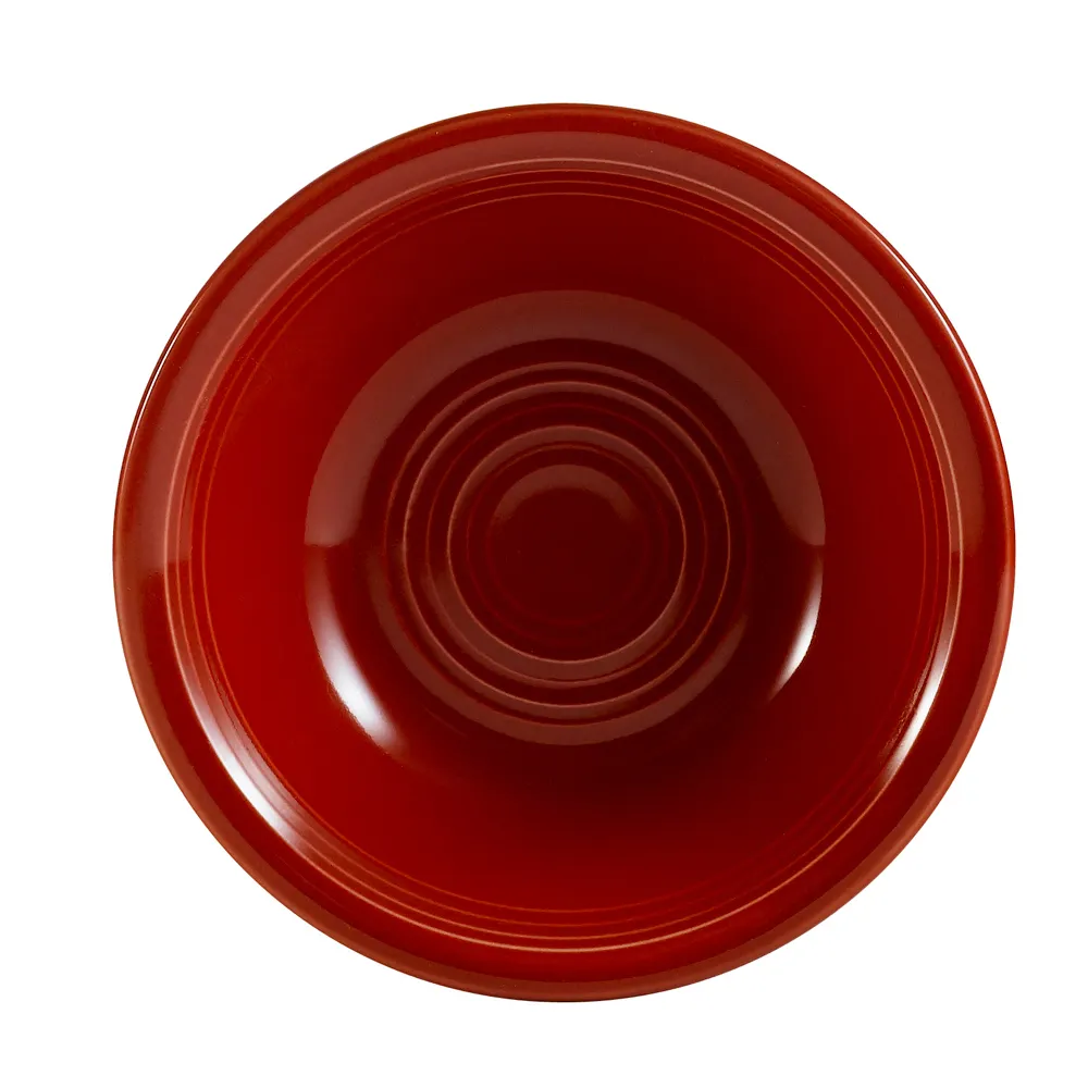 CAC China TG-32-R Tango Fruit Dish, 4" Round, 3.5 oz, Porcelain, Red, Dishwasher Safe - Dozen