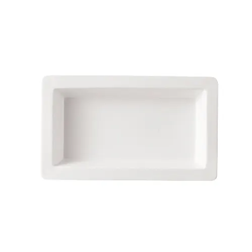 CAC China TSP-16 Tray, 20oz, 10" x 6" x 1-1/2" Porcelain White, Dishwasher Oven Safe - Dozen