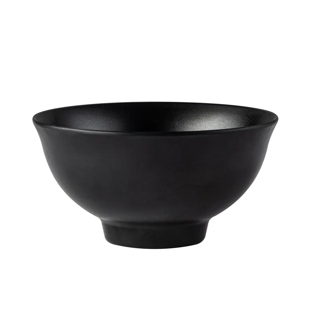 CAC China XBRW-64 Brunswick Bowl, 8.5oz, 4-3/8" Dia x 2-1/4" H, Round, Matte Black, China - Dozen