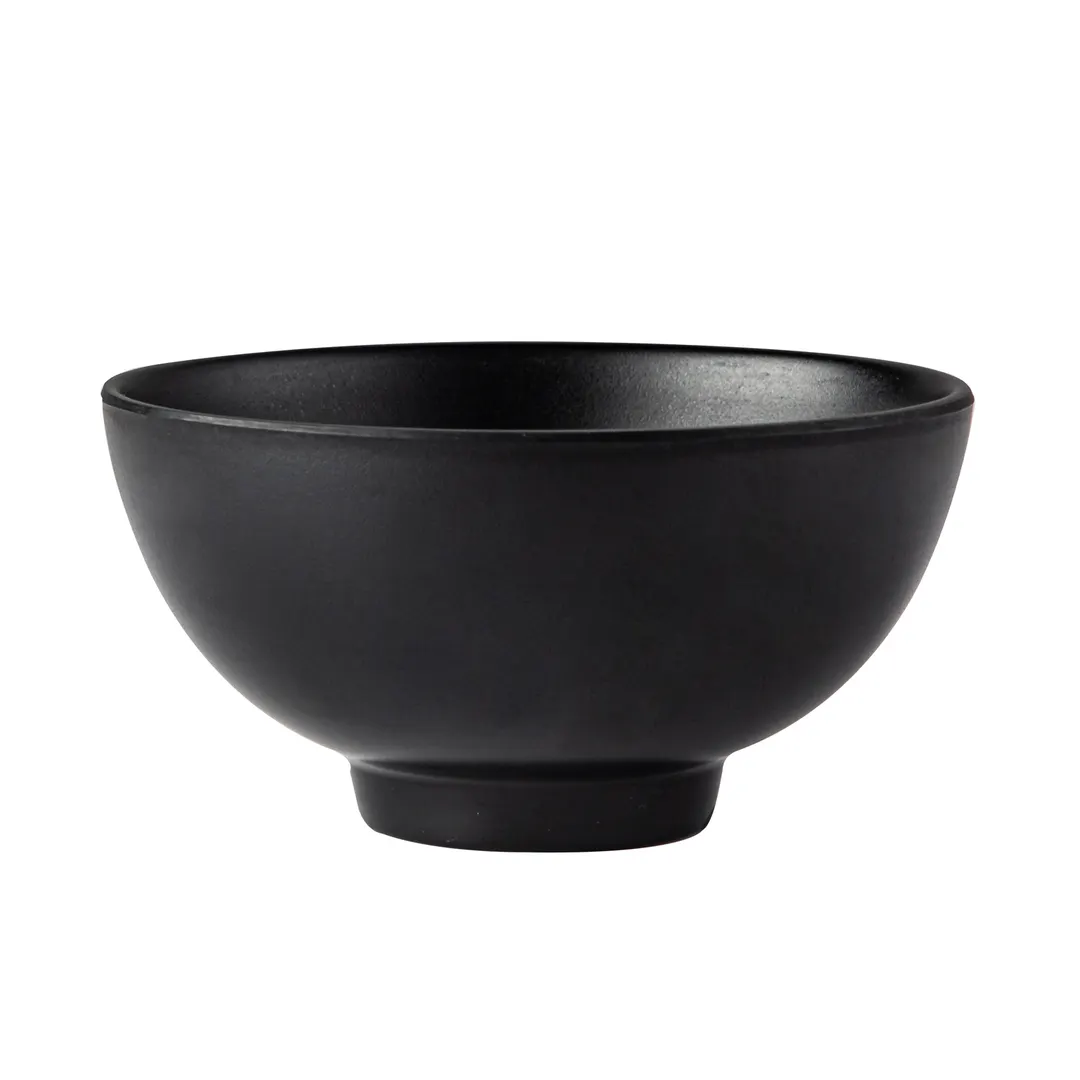 CACChina XBRW-65 Brunswick Bowl, 8oz, 4-1/2" Dia, 2-3/8" H, Round, Matte Black China - Dozen