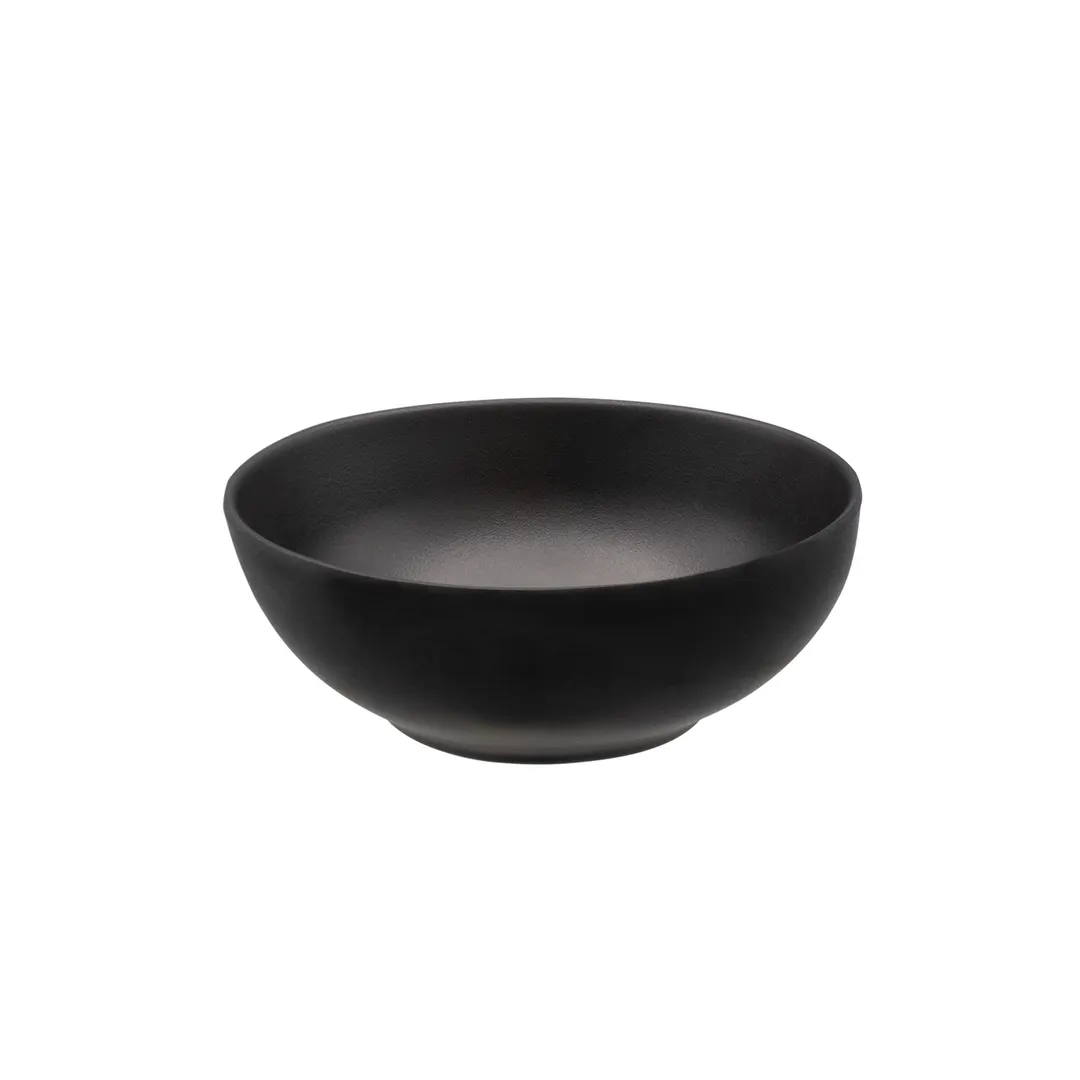 CAC China XBRW-BL5 Brunswick Bowl – 8oz, 4-1/2" Dia × 1-5/8" H, Matte Black China Bowl - Dozen
