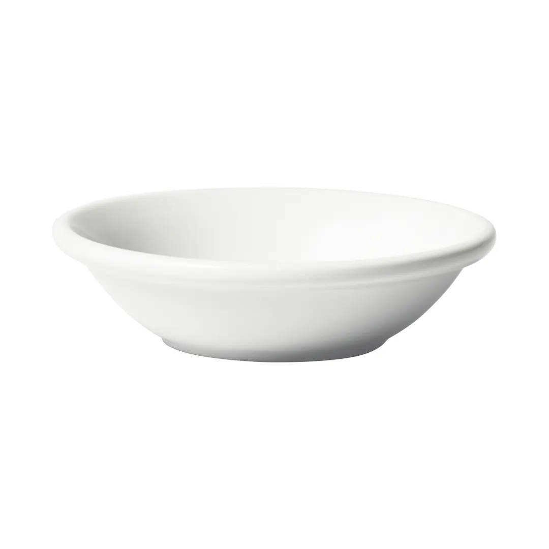 Winco BFD-35RE Fruit Dish, 4½" Dia x 1" H, 3.5 oz, White Porcelain, Rounded Rolled Edge - 1 Dozen