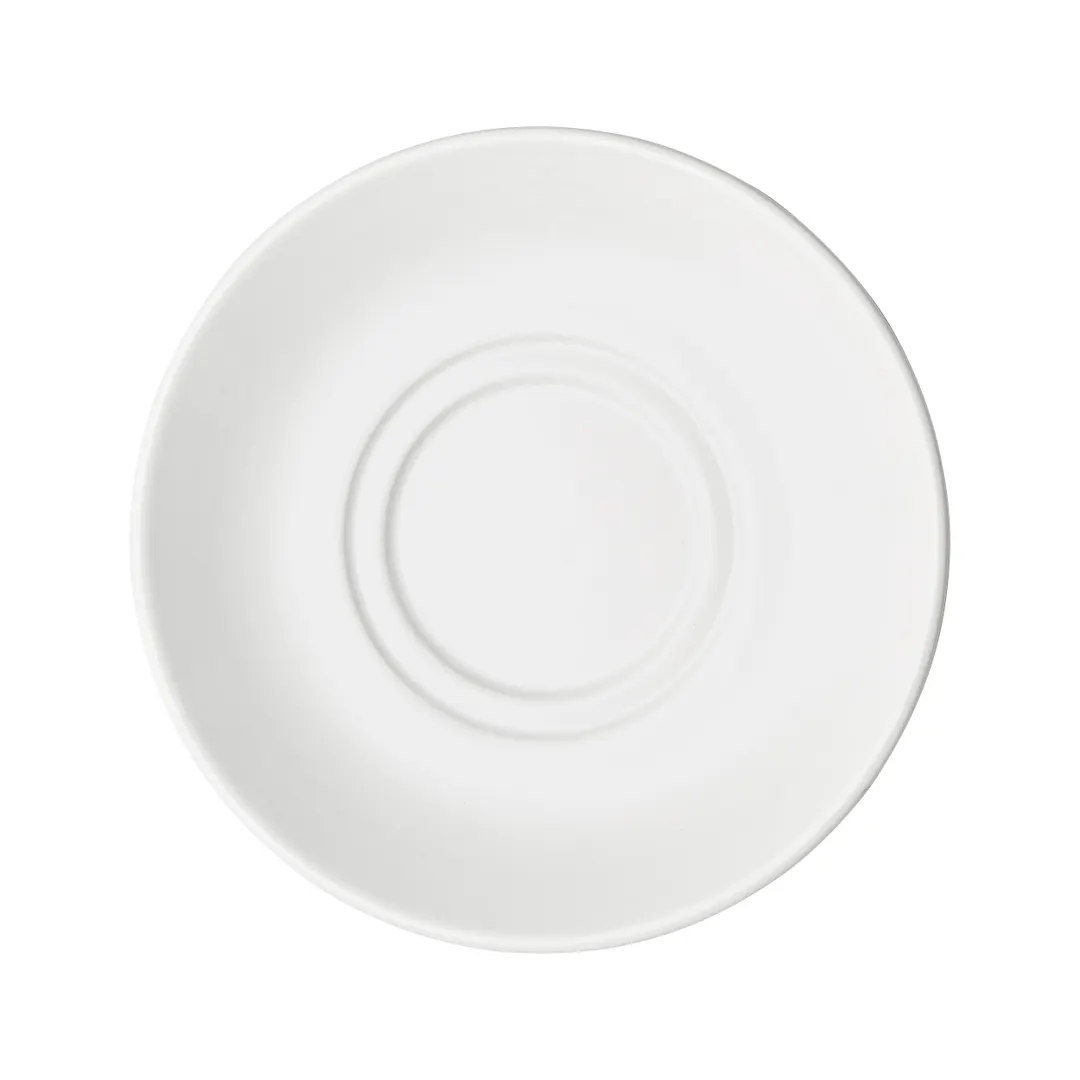 Winco BSC-65RE Birkhall Saucer, 6-7/8" Dia x 1" H, White Porcelain, 1 Dozen