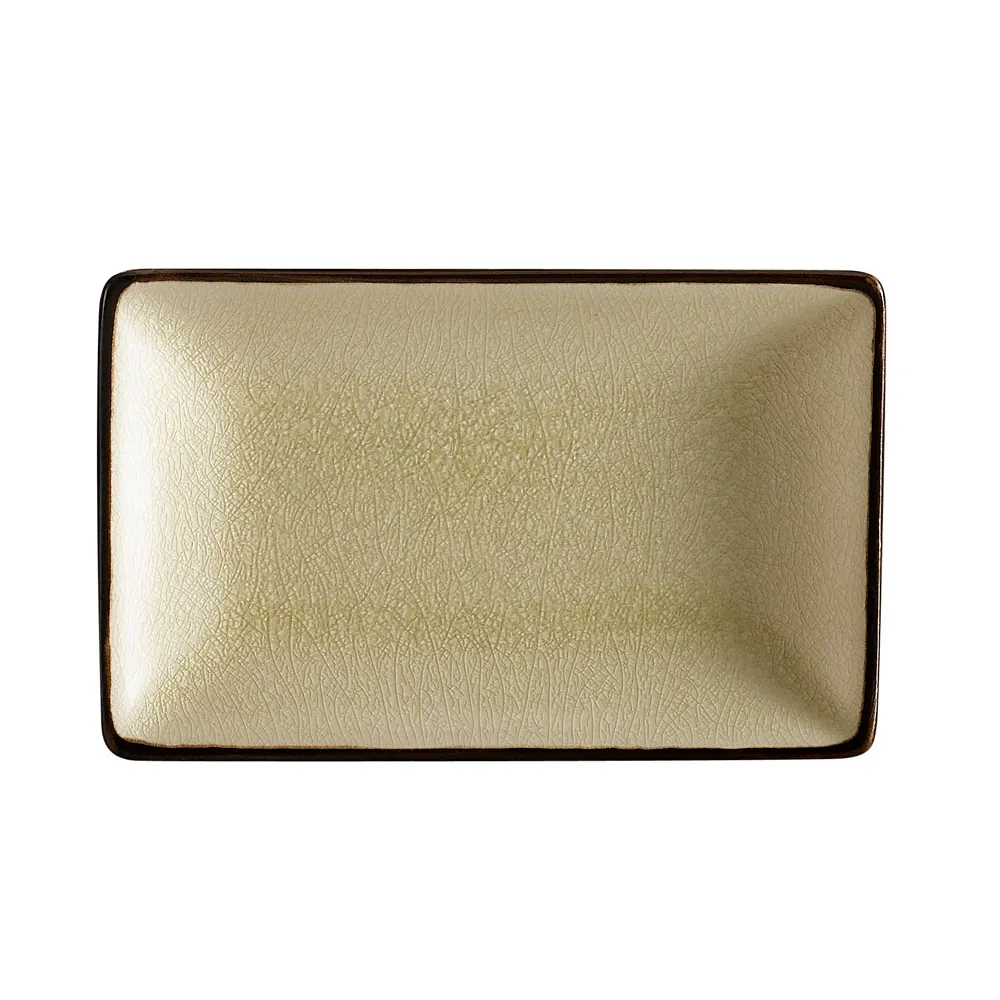 CAC China 666-34-W Style Platter, 8-1/2"L x 5-1/2"W x 1-1/4"H, Creamy White Stoneware, Safe - Dozen
