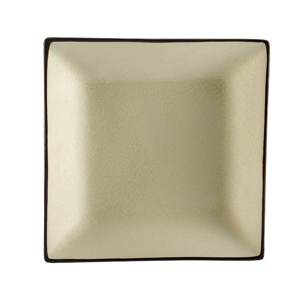 CACChina 666-8-W Creamy White Ceramic Plate 9"x9"x1.25" Dishwasher Oven Microwave Safe - Dozen