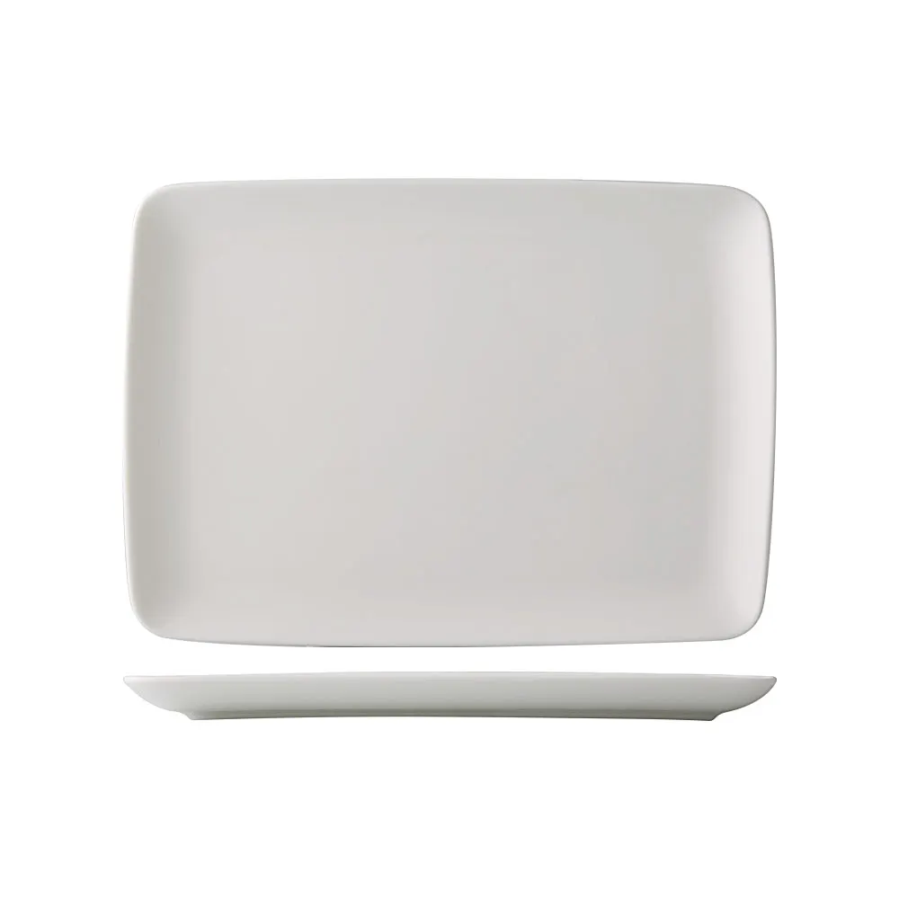 CAC China ARA-RT5 Aurora Platter, 5"L x 3-5/8"W, Porcelain, Dishwasher/Oven/Microwave Safe - Dozen