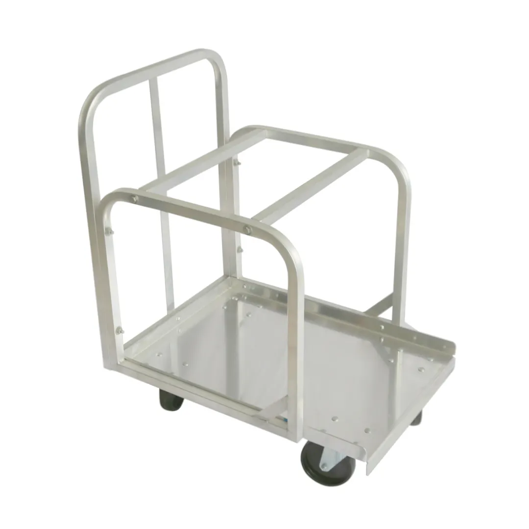 CACChina ASPT-6 Sheet Pan Truck, 28"L x 20-1/4"W x 33"H, Alum, 5" Casters, Holds 54 / 108 Pans, 2-Stack Set