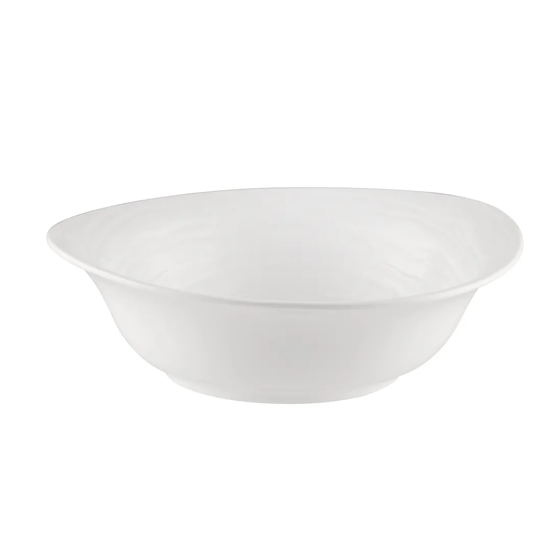 CACChina BHM-B10 Bahamas Bowl, 10" Round, 37.25 Oz, Embossed Porcelain, Bone White General - Dozen