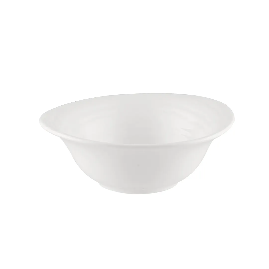 CAC China BHM-B7 Bahamas Bowl, 13 Oz., 7" Dia., Round, Embossed, Porcelain, Bone White - Dozen