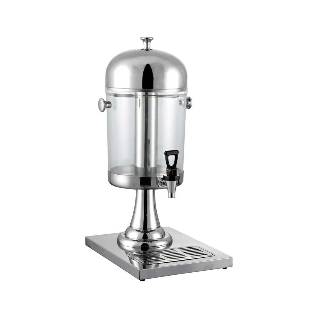 CACChina BVDS-J2S 2.2‑Gallon Beverage Dispenser, Poly Container, SS Base Ice Core, Lid/Stand – Set
