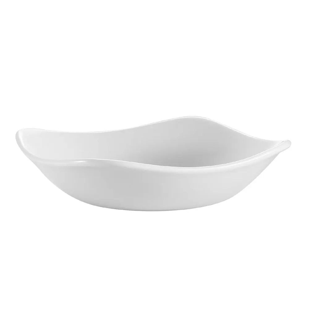 CAC China COP-B9 Cop Bowl - 40 Oz 1-1/4 Qt Square White Porcelain, 9" L x 9" W x 2-1/2" H - Dozen