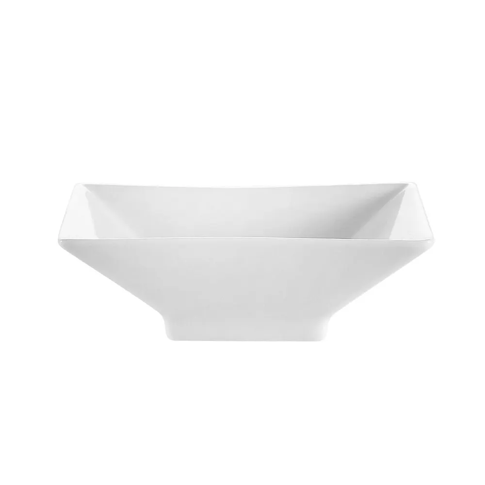 CAC China CTY-38 Citysquare Bowl – 36 Oz., 8-1/2" L x 8-1/2" W x 2-1/2" H, Porcelain, White –1 Dozen