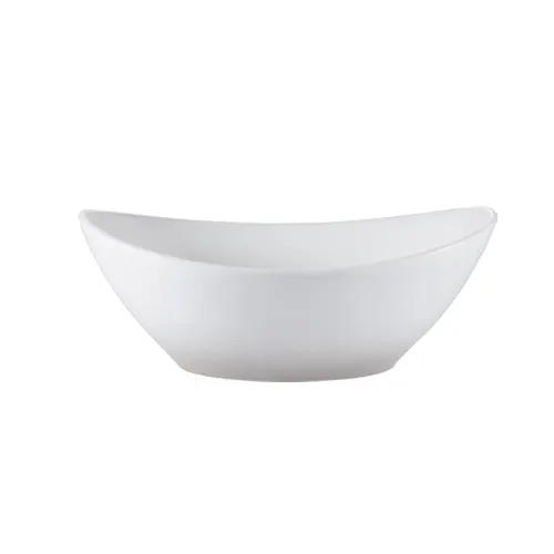 CAC China F-OV7 RCN Soup Bowl, 16 Oz., 7-3/4" L x 5-3/4" W x 3" H, Oval Porcelain White - Dozen