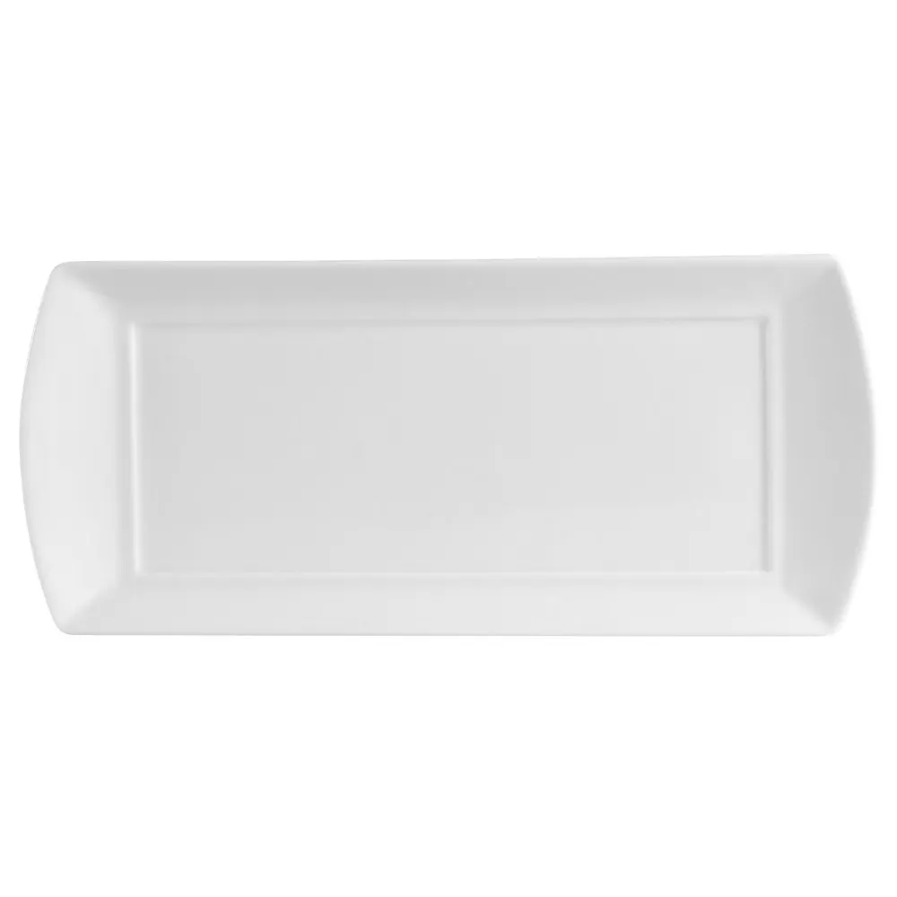 CACChina FDP-14 Porcelain Platter, 13½" L x 6" W x 1" H, Rectangular, Bone White - Dozen