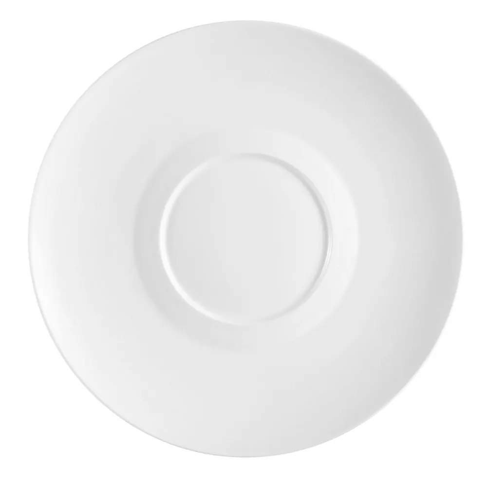 CAC China FDP-21 Paris Design Plate, 12" Dia × 1" H, Round White Porcelain, Dishwasher Safe - Dozen