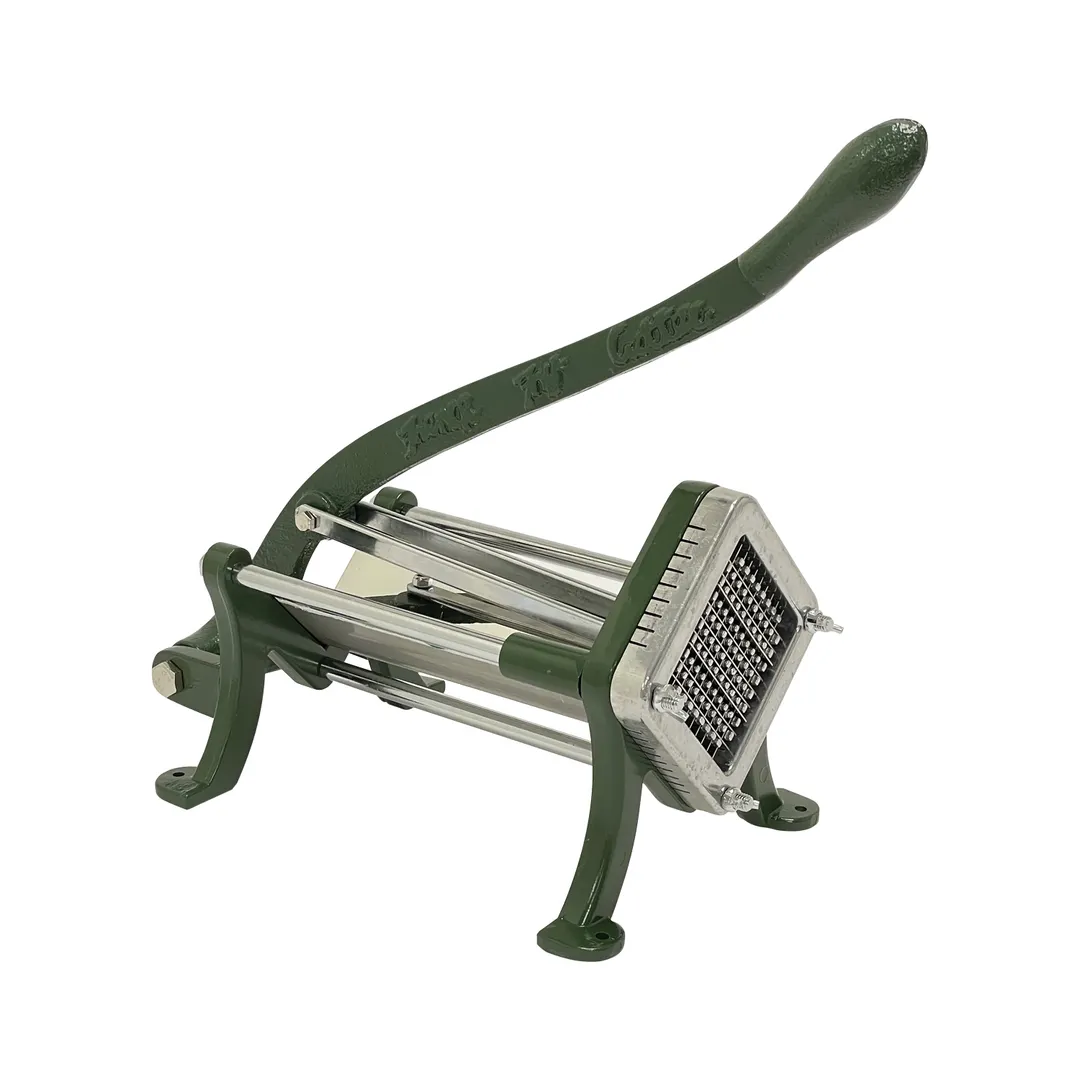 CAC China FPFC-250 1/4" Square French Fry Cutter, Cast Iron Body, Stainless Steel Blade, Ergonomic Handle, Set