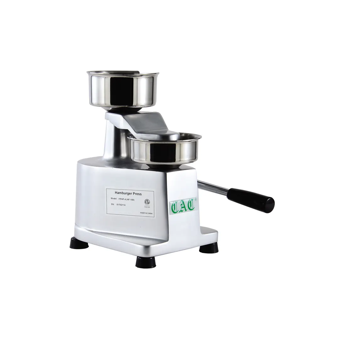 CAC China FPHP-4 - Hamburger Patty Press, 4" Dia, 1/4 lb Capacity, Stainless Bowl, Aluminum Base