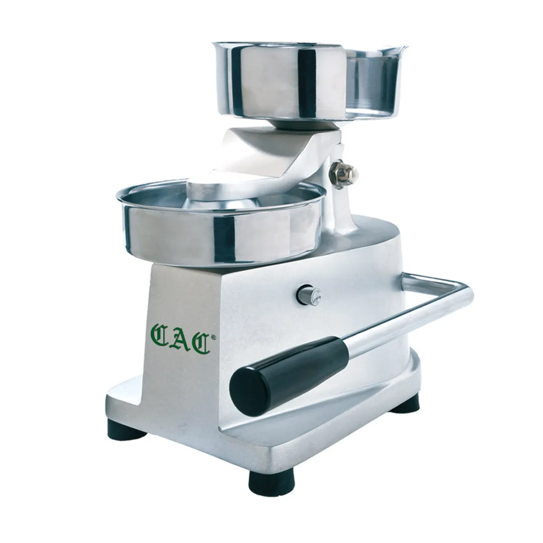 CAC China FPHP-5 Hamburger Patty Press, 5" Dia, 1/2 lb Capacity, Stainless Steel Bowl, Aluminum Base