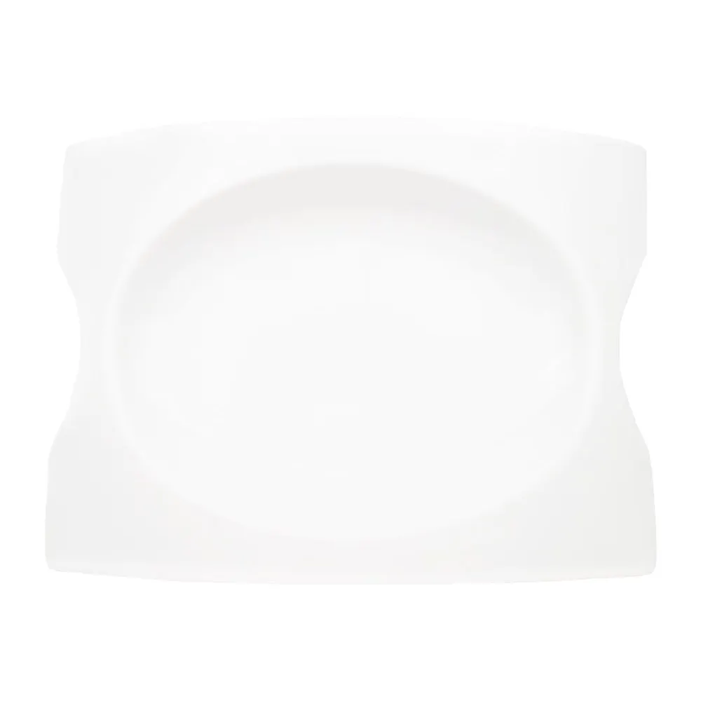 CAC China FSB-25 Platter, 20"L x 14-3/4"W x 2-3/4"H, Porcelain, White, Dishwasher Safe