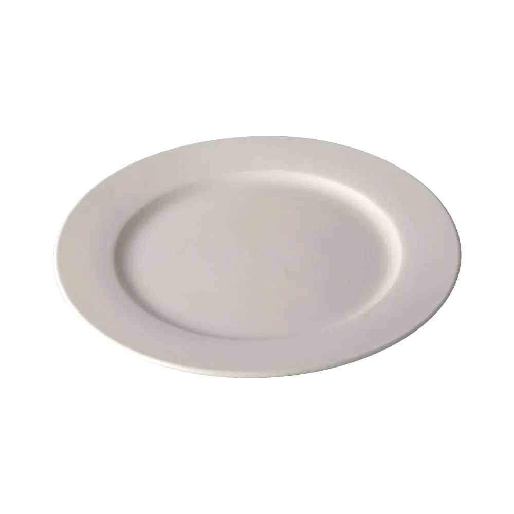 CAC China GW-7 Wall Plate, 7-1/4" Dia. x 3/4" H, White Porcelain, Edge, Dishwasher Safe - Dozen