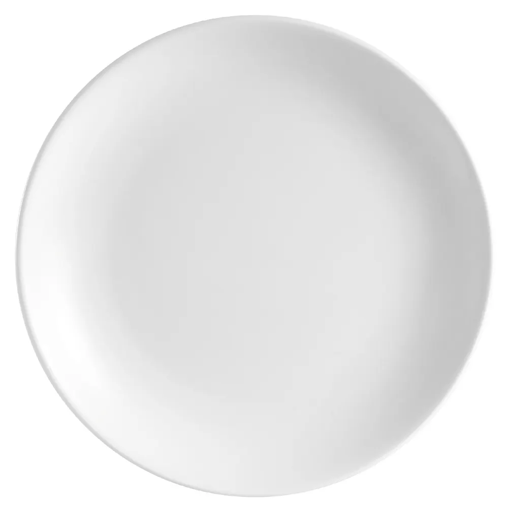 CAC China H-CP16 Plate – 10-1/2" x 1-1/4" Coupe Porcelain Dishwasher, Microwave Safe – 1 Dozen