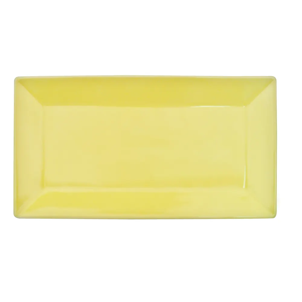 CACChina KC-12-SFL Sunflower Arts Platter, 10" x 5-1/2" x 3-1/4", Rectangular, Ceramic – 1 Dozen