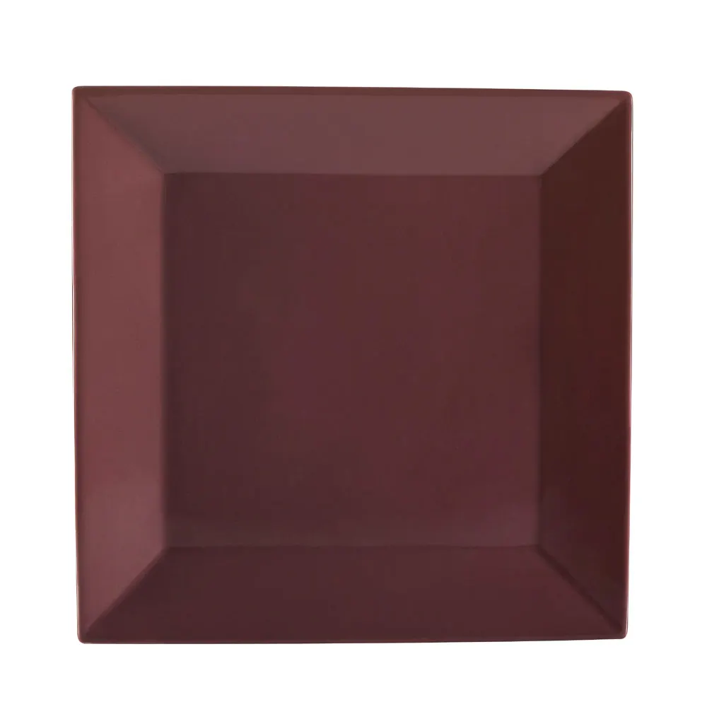CAC China KC-6-PLM China Plate, 6" x 6" x 0.75", Dishwasher & Oven Safe, Plum - Dozen