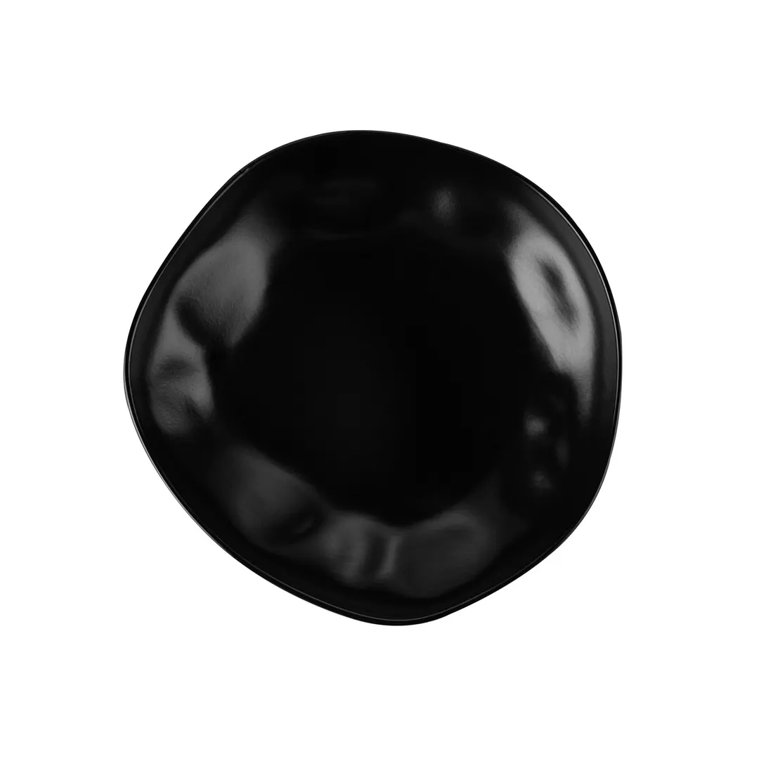 CACChina KCU-B11-BLK - Cancun Salad Pasta Bowl 10" 48 Oz 1.5 Qt Porcelain Semi-Matte Black - Dozen