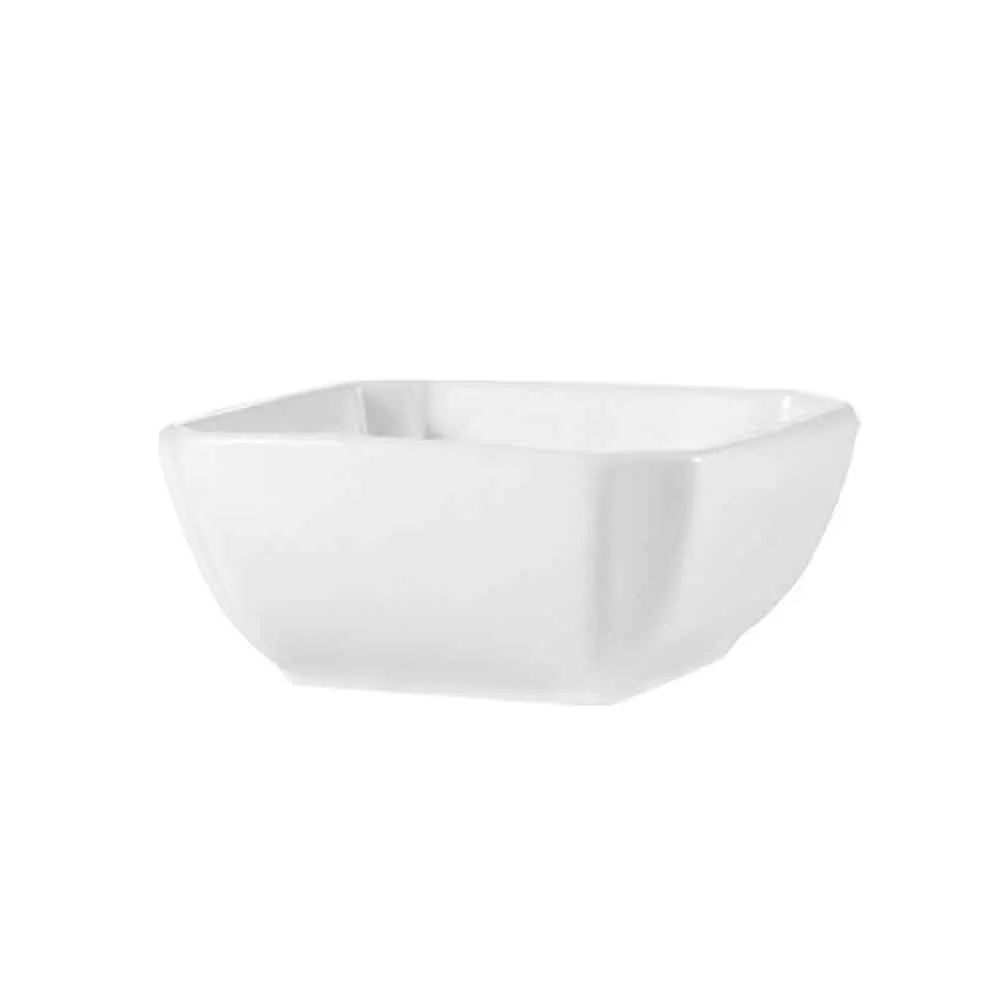 CACChina KSE-B105 Kingsquare Bowl, 16 Oz, 5"x5"x2", Porcelain, White Dishwasher, Oven Safe - Dozen