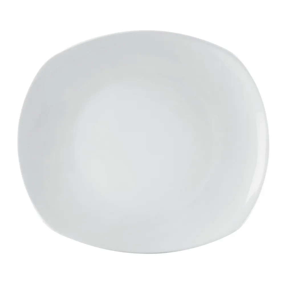 CAC China KYT-6 Key West Plate – 6" L x 5-1/4" W x 7/8" H, Coupe Rim, Porcelain, White 1 Dozen