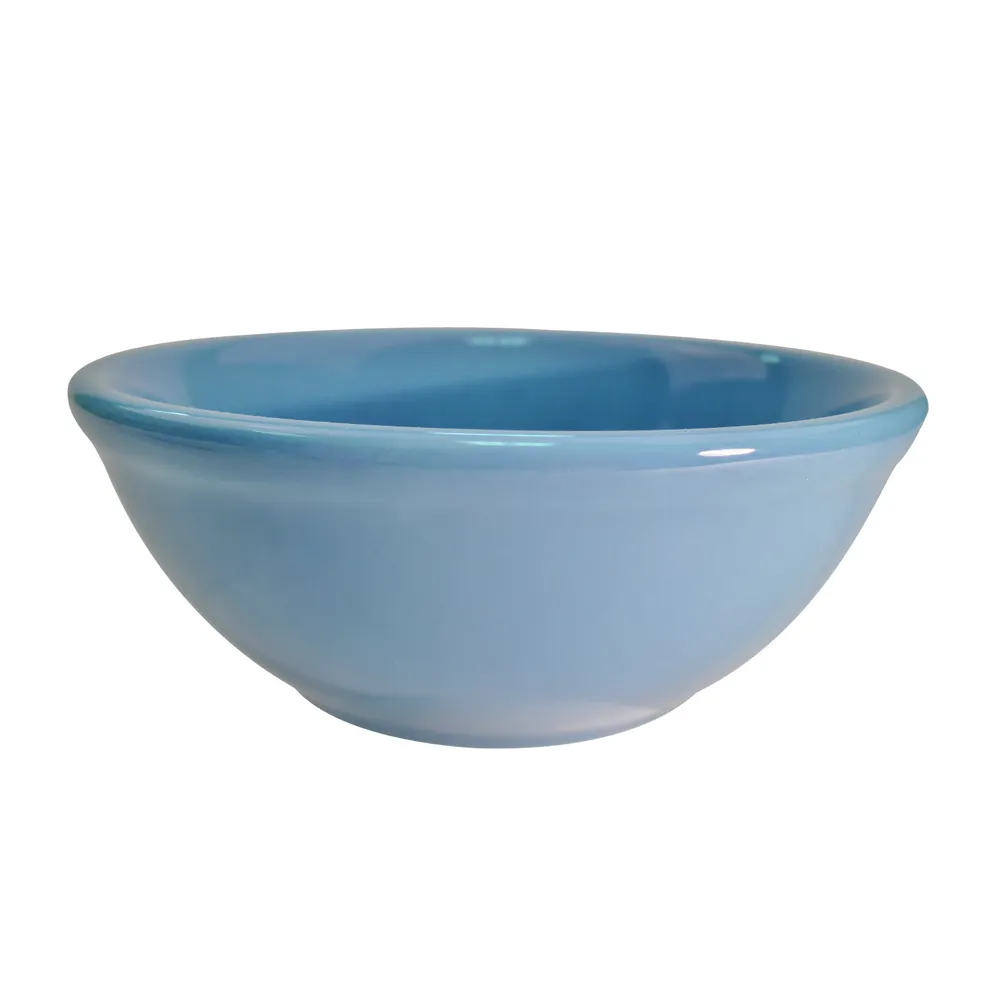 CAC China LV-15-LBU Nappie Bowl – 12-1/2 oz, 5-5/8" Dia, 2" H, Light Blue Stoneware, Safe - Dozen