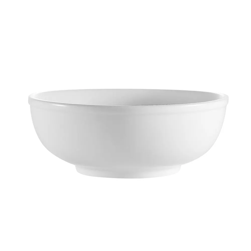 CAC China MB-9 - Salad Bowl, 60 oz, 9½" Dia x 3¾" H, Round White Porcelain Dishwasher Safe - Dozen