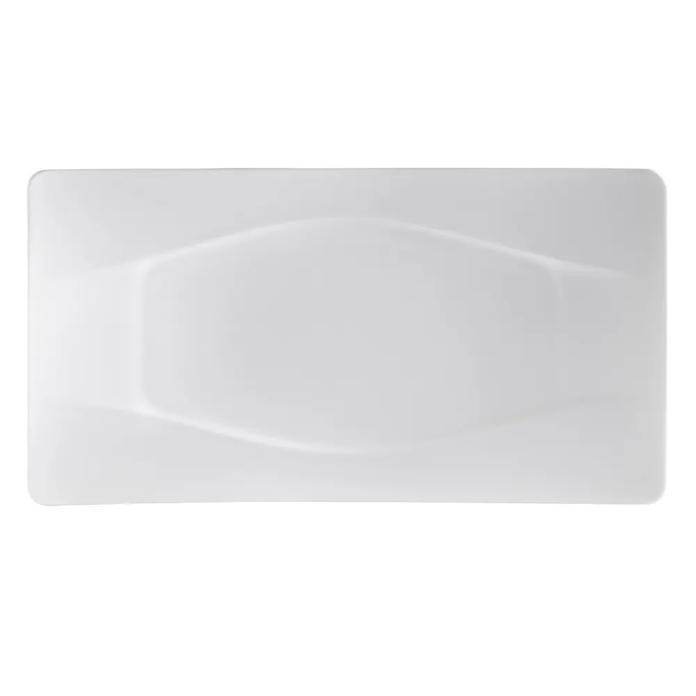 CAC China MDN-51 Platter, 15½" L x 8¼" W x 1¼" H, Bone White Porcelain, Dishwasher Safe - Dozen