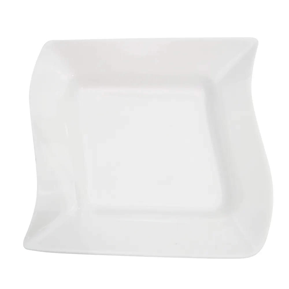CAC China MIA-3 Miami Soup Plate 9 Oz. 8-1/2" L x 8-1/2" W x 1-3/4" H Porcelain Bone White - Dozen