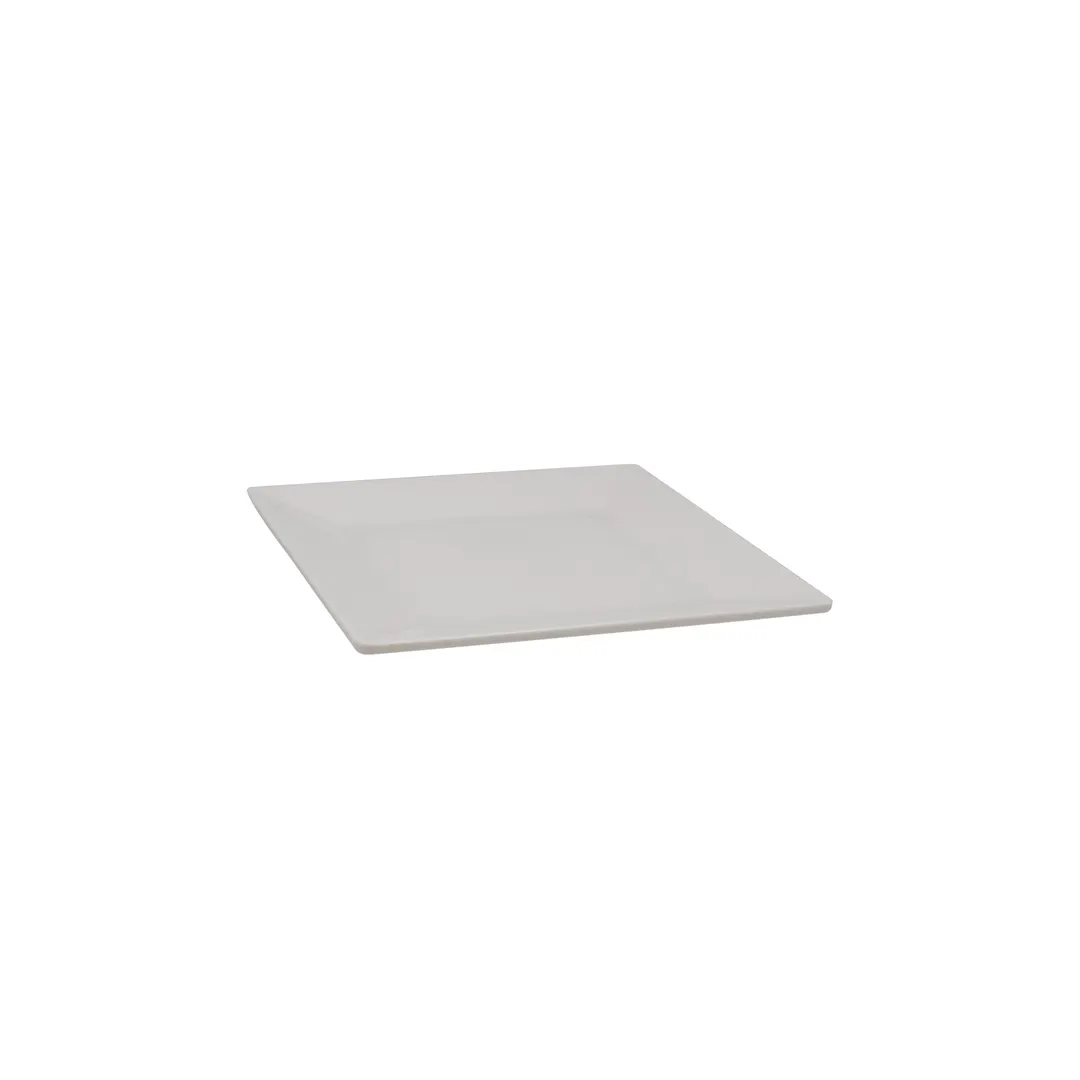 CAC China MLKS-6 King Plate – 6"W x 6"D x 3/4"H, Square White Porcelain, Edge, Medium Rim – 1 Dozen