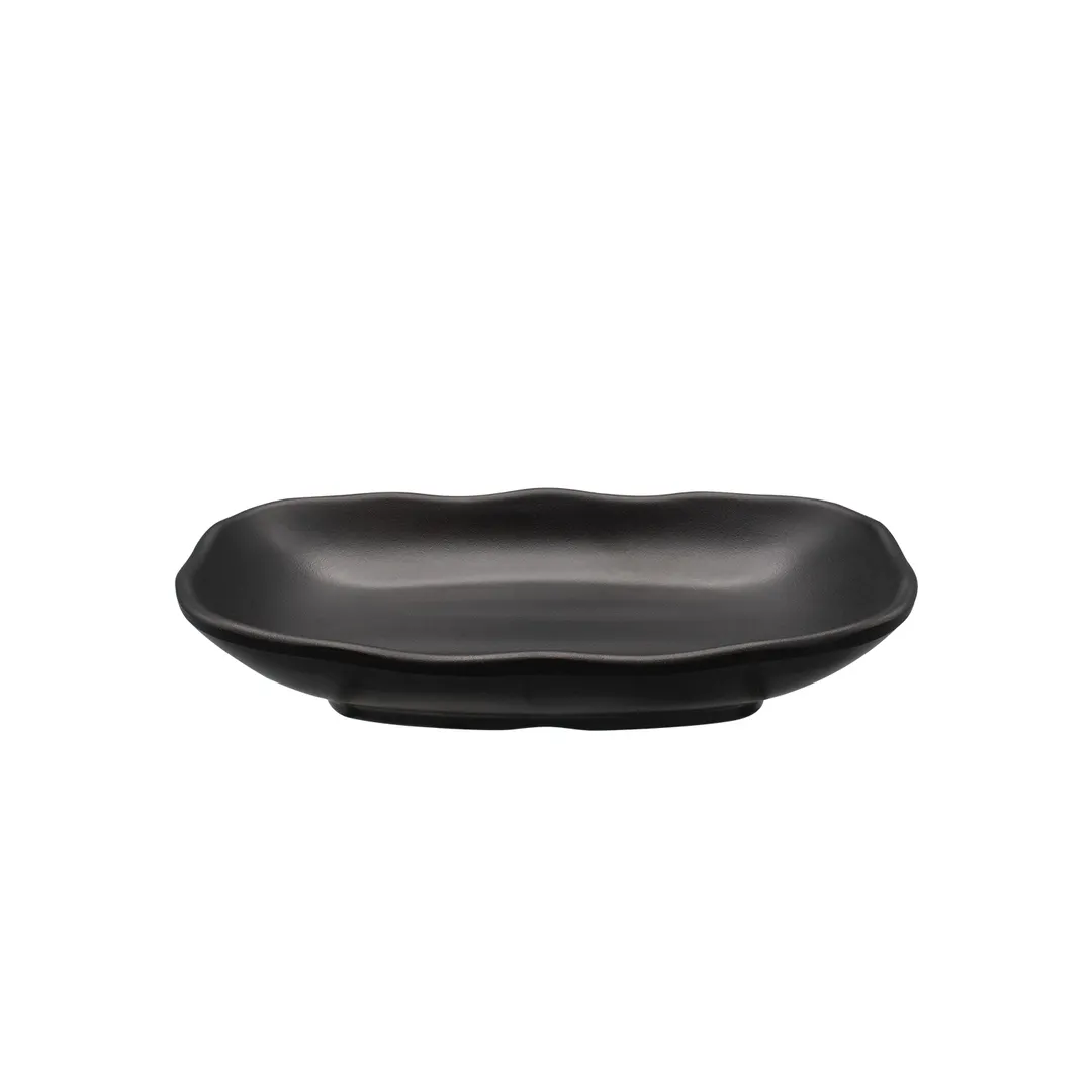 CAC China MLRT-W31-MK Platter, 7oz 7"W x 4-1/2"D x 1-1/8"H, Flared Rim Black China – 1 Dozen