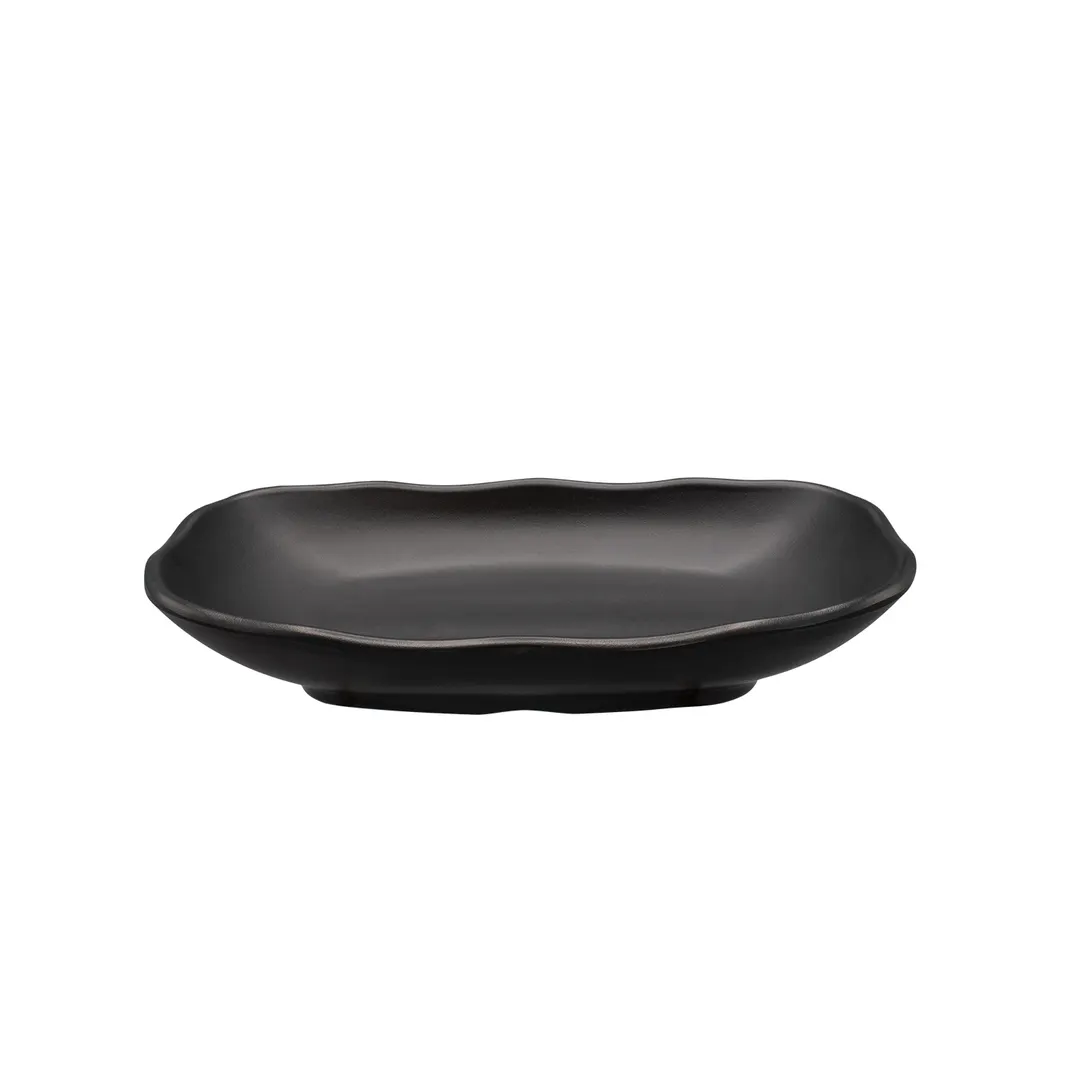 CAC China MLRT-W34-MK Platter, 12.5oz, 8-7/8"W x 5-5/8"D x 1-1/2"H, Matte Black China – 1 Dozen